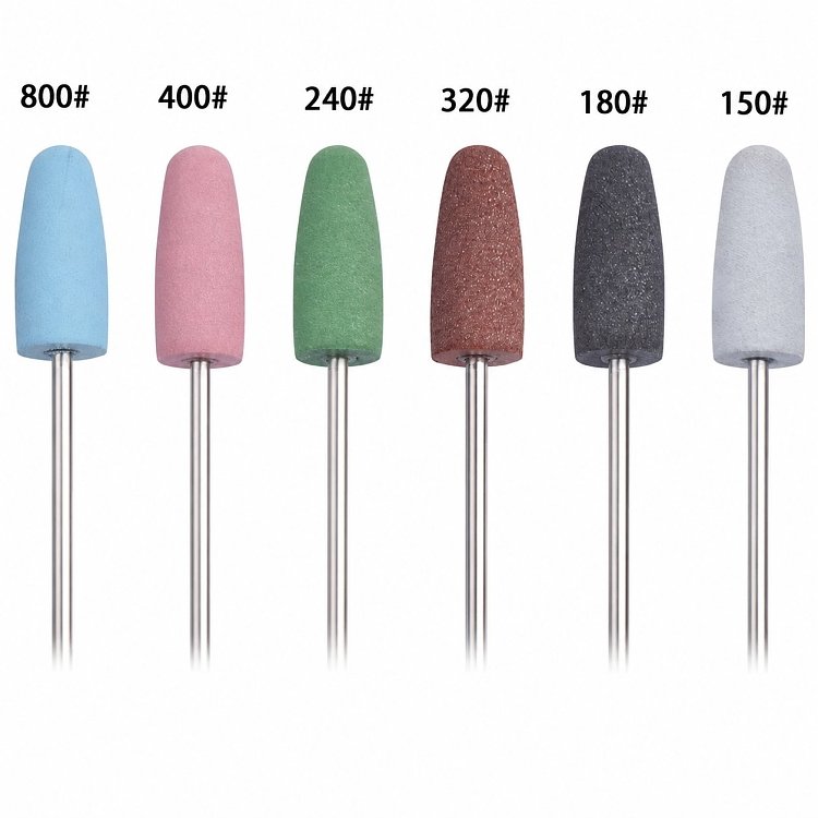 Nail Drill Buffer Silicone Sanding Bit Blue 800 Grit