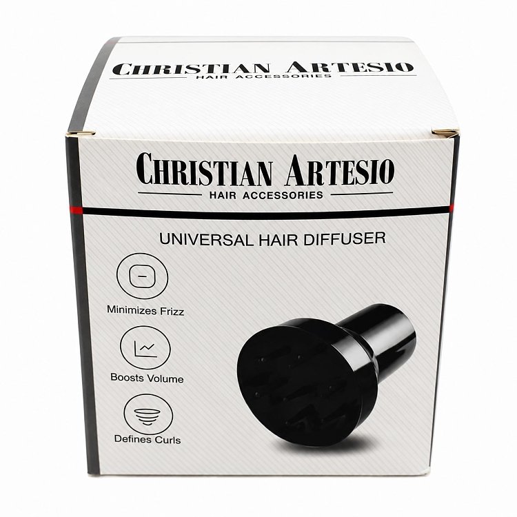 Universal Haartrockner Diffusor 13.5cm, Schwarz - Christian Artesio