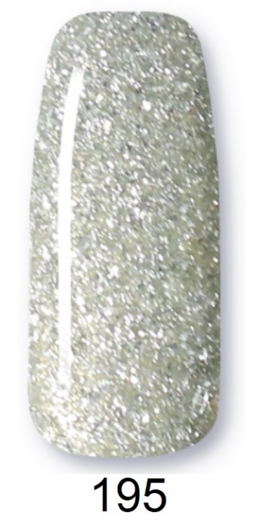 Ημιμόνιμο Βερνίκι Νυχιών Νο 195 Ασημί - Χρυσό Glitter 10ml