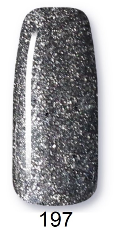 Ημιμόνιμο Βερνίκι Νυχιών Νο 197 Γκρι Σκούρο Glitter 10ml