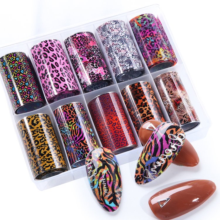 Foil Νυχιών Animal Print Σετ 10τμχ