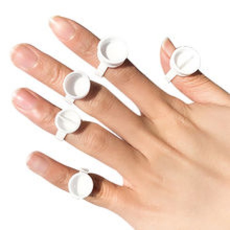 Eyelash Glue Plastic Ring 10pcs