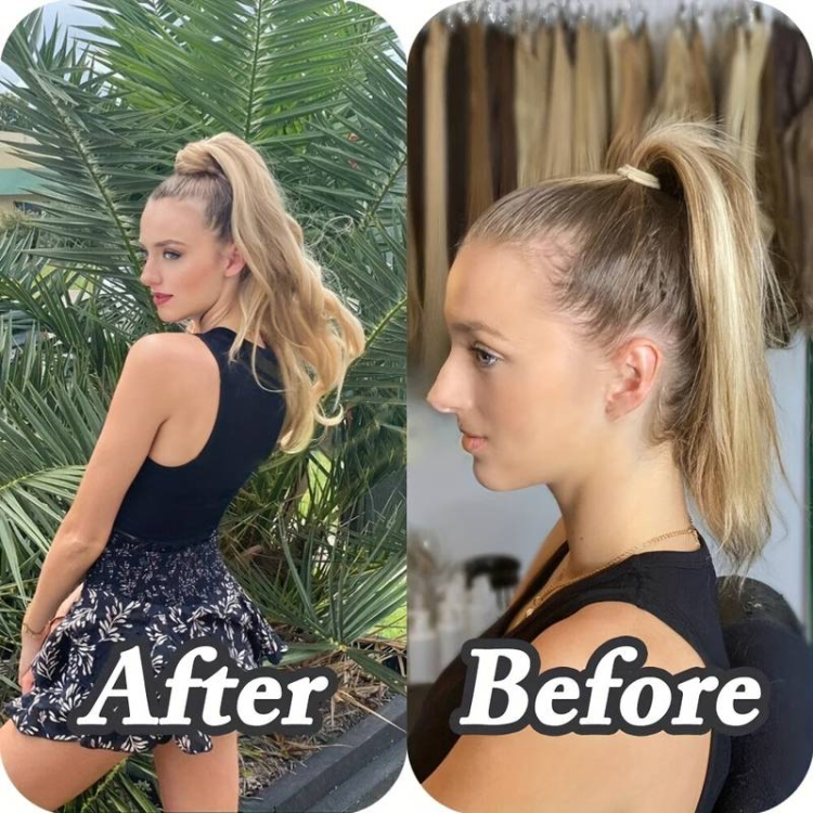 Αλογοουρά με Έλασμα HD Κυματιστή 70cm 125g Blonde #613