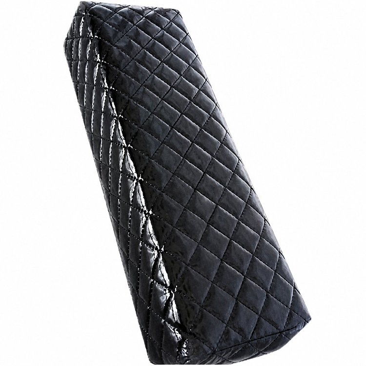 Manicure Leather Arm Rest Quilted Black
