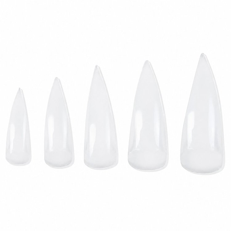 Stiletto Nagel Tips Klar Nachfullbeutel 100Stuck