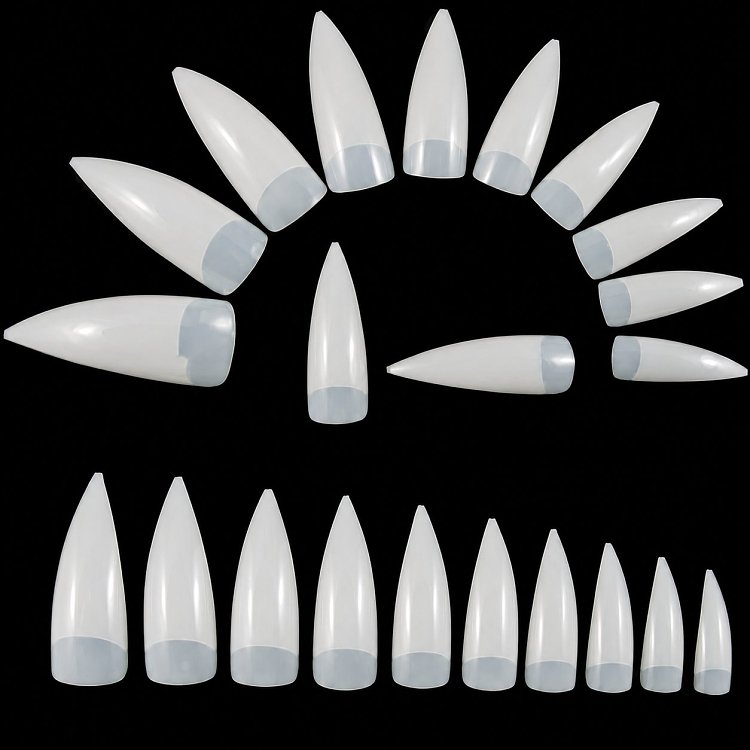 Nail Tips Natural Stiletto 100pcs