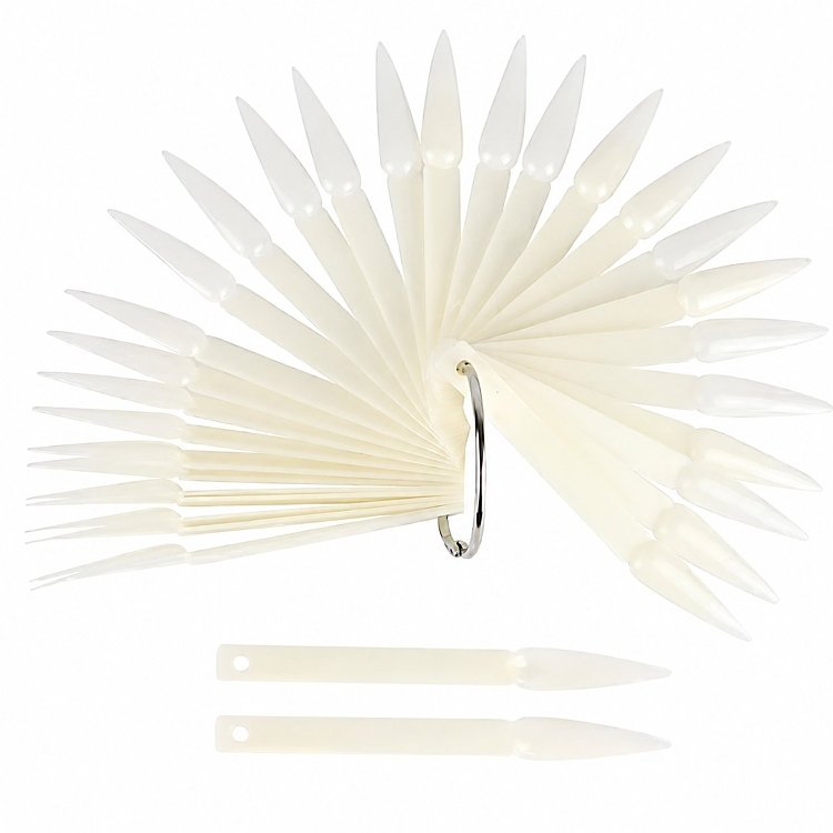 Nail Art Color Display Stiletto Sticks 50pcs Natural