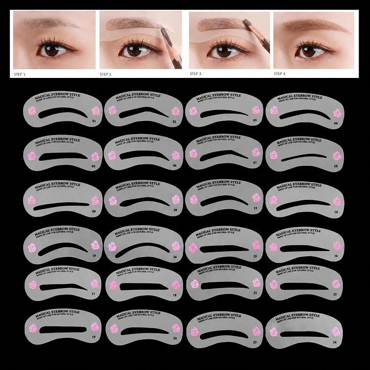 Eyebrow Stencil Set 24pcs