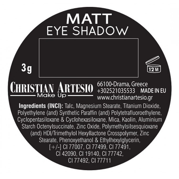 Μονή σκιά ματιών Matte Νο 871 μαύρο, 3g