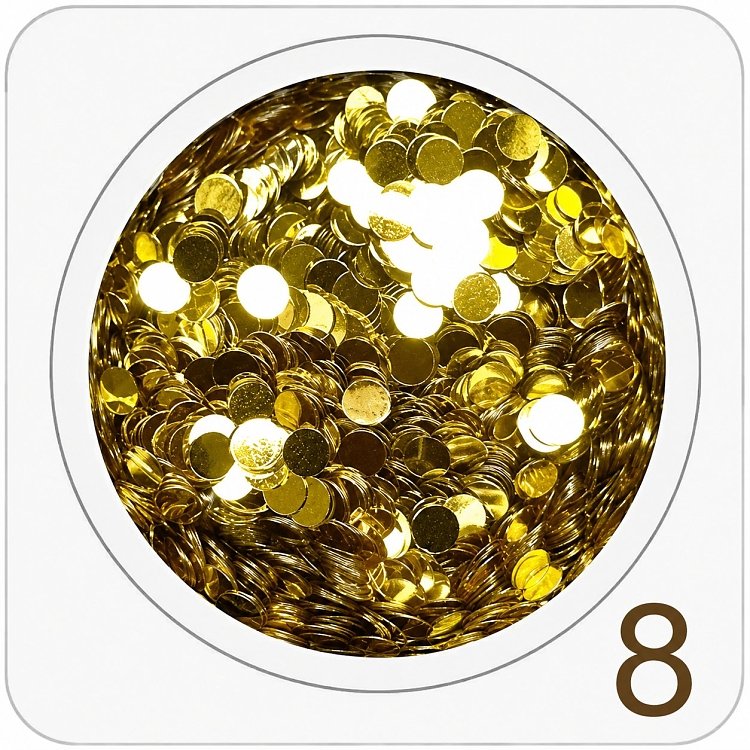 Nail Accessories Flakes Large Gold 2g