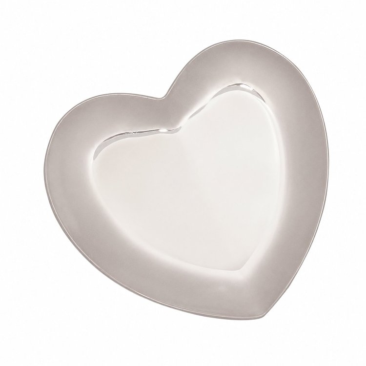 Nail Tool/Accessories Placement Plate Silver Heart Shape