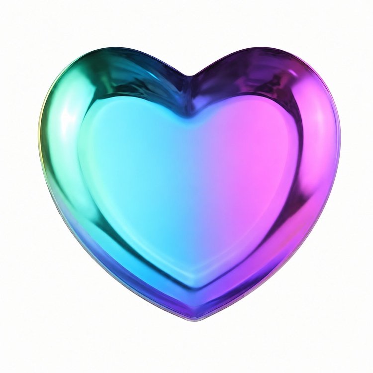 Nail Tool/Accessories Placement Plate Chameleon Heart Shape
