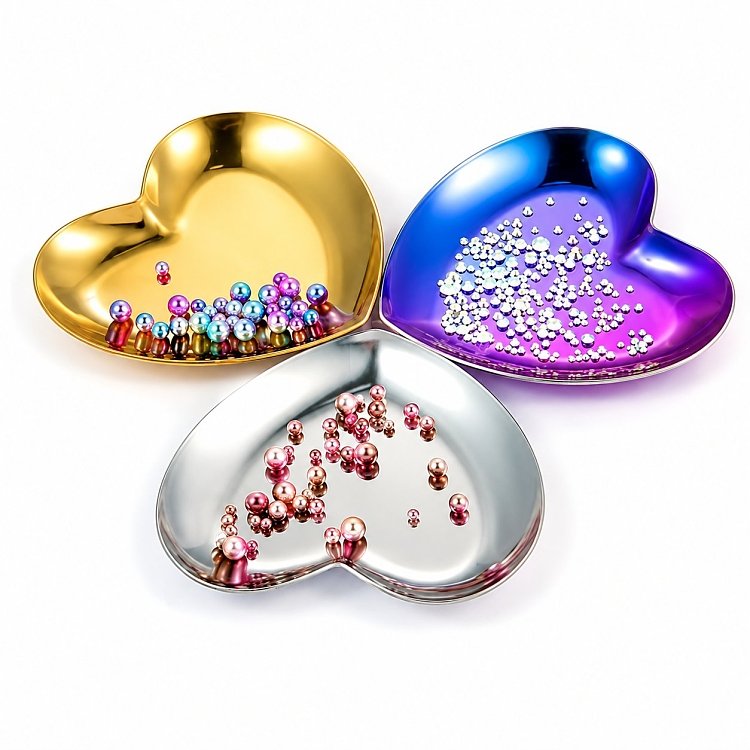 Nail Tool/Accessories Placement Plate Chameleon Heart Shape