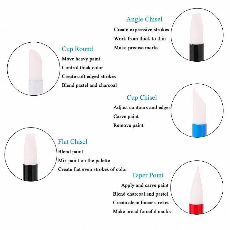 Nail Art Silicone Brush for Rhinestone Handling Black