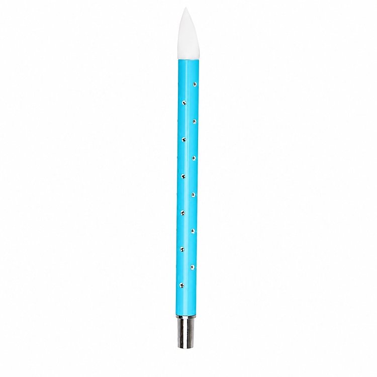 Nail Art Silicone Brush for Rhinestone Handling Blue