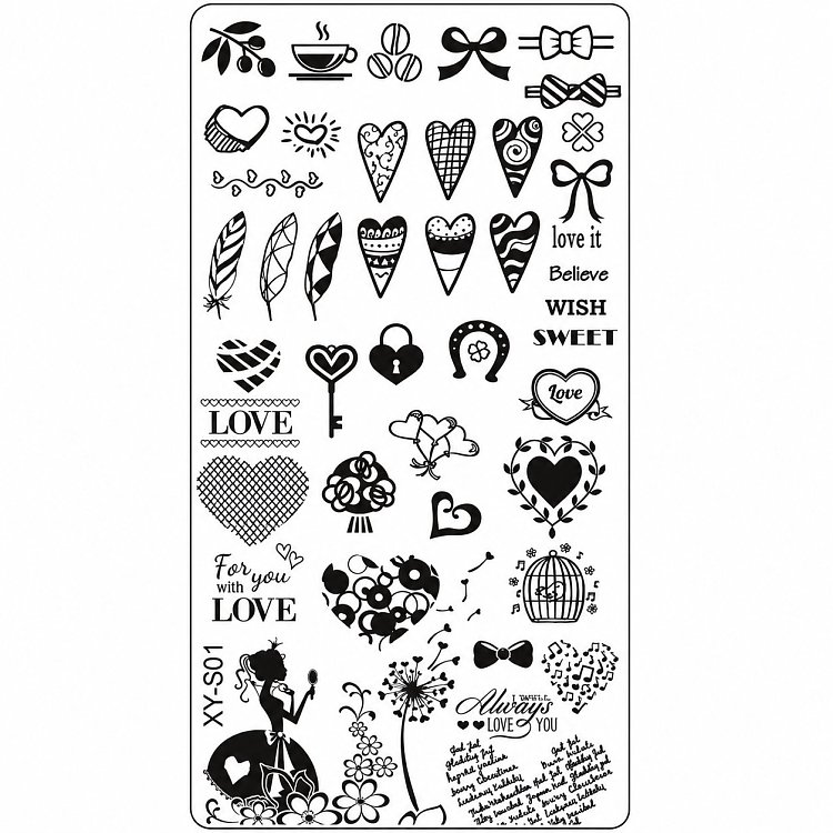 Nail Stamping Art Board 12cm x 6cm
