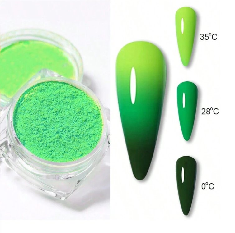 Θερμική Σκόνη Νυχιών Lime- Πράσινο- Κυπαρισσί