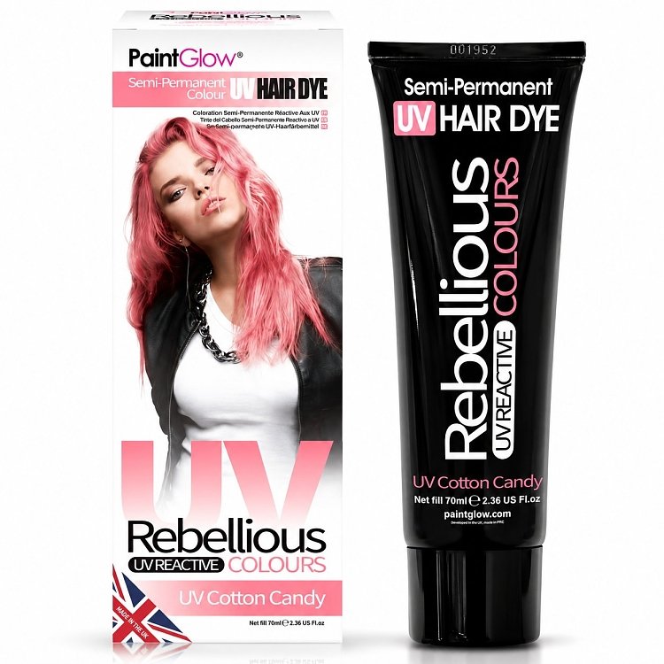 Rebellious Semi-Permanent Hair Dye Neon Cotton Candy 70ml