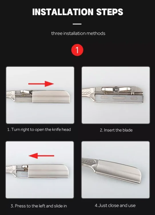 Επαγγελματική Ξυριστική Λεπίδα Ιαπωνικού Τύπου με Λαβή από Μαόνι & 10 Ανταλλακτικές Λεπίδες + Θήκη