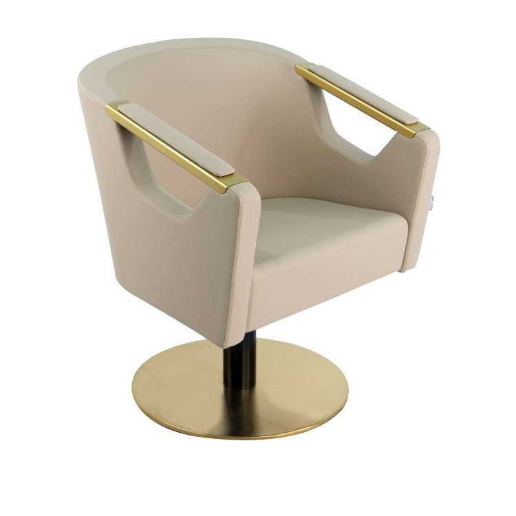 Καρέκλα Κομμωτηρίου Styling Sacha Χρυσό Rl