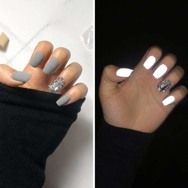 Nail Art Flash Reflecting Powder Gray 1.5g