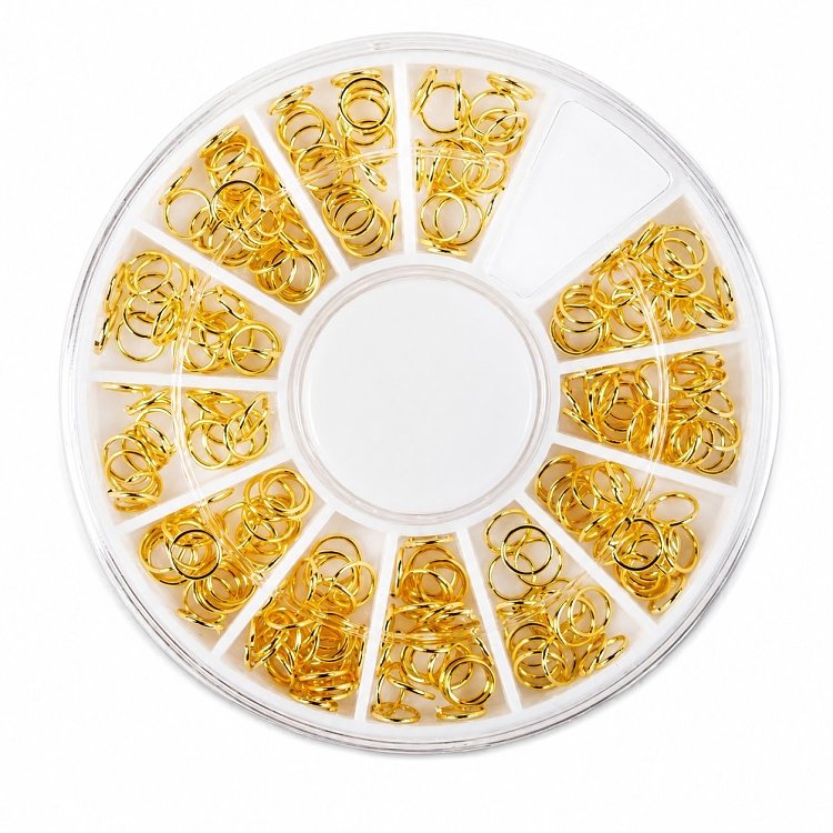 Nail Art Earrings Gold