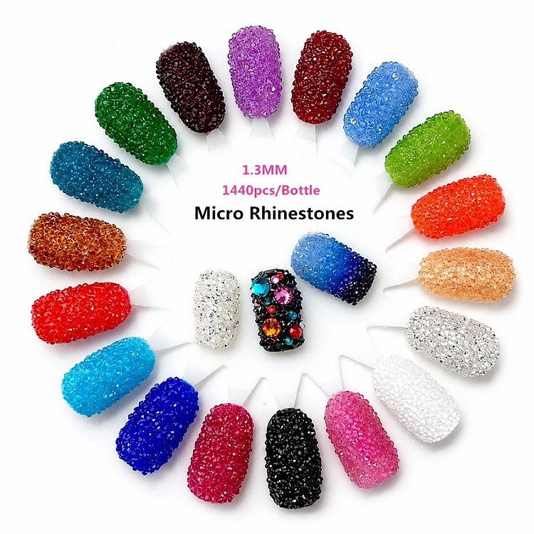 Nail Art Rhinestone Crystal Pixie Pink-Gold 2g