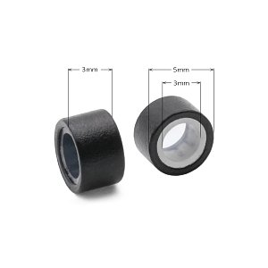 Micro Rings with Silicone Brown 100pcs