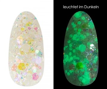 Nail Glitter Luminous Sequins White 2g