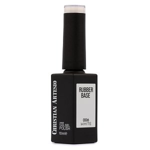 Nail Gel Polish Rubber Base No 006 White 10ml