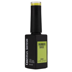 Nail Gel Polish Rubber Base Lime Shot No 024 Lime Green 10ml