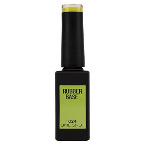 Nail Gel Polish Rubber Base Lime Shot No 024 Lime Green 10ml