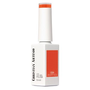 Nail Gel Polish No 026 Poppies Coral Orange 10ml - Christian Artesio