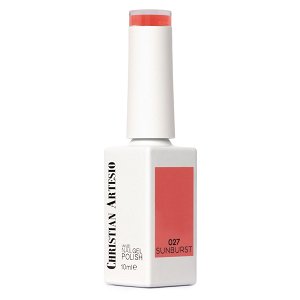 Gel Nail Polish No 027 Sunburst Hot Coral 10ml - Christian Artesio