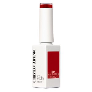 Gel Nail Polish No 034 My Super Hero Red 10ml - Christian Artesio