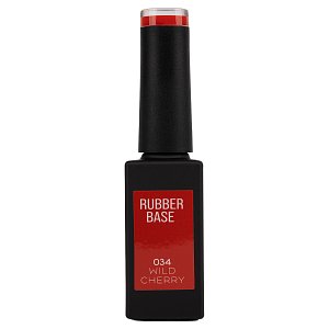 Nail Gel Polish Rubber Base Wild Cherry No 034 Red 10ml