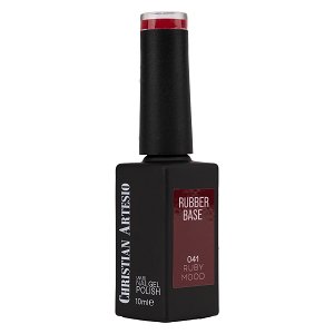 Nail Gel Polish Rubber Base Ruby Mood No 042 Dark Red 10ml