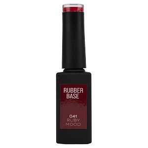 Nail Gel Polish Rubber Base Ruby Mood No 042 Dark Red 10ml
