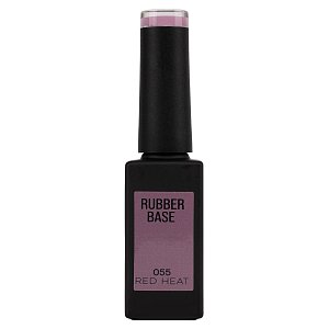 Nail Gel Polish Rubber Base Red Heat No 055 Purple Pink 10ml