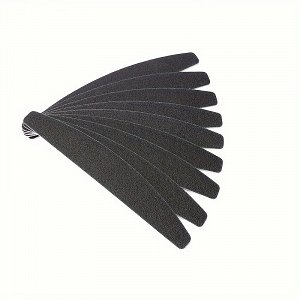 Replacement Half-Moon Nail File Refill Set Black #100 grit 50pcs