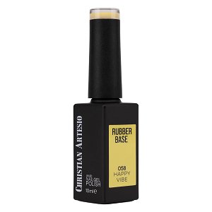 Ημιμόνιμο Βερνίκι Rubber Base Happy Vibe No 058 Κίτρινο Παστέλ 10ml