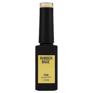 Ημιμόνιμο Βερνίκι Rubber Base Happy Vibe No 058 Κίτρινο Παστέλ 10ml