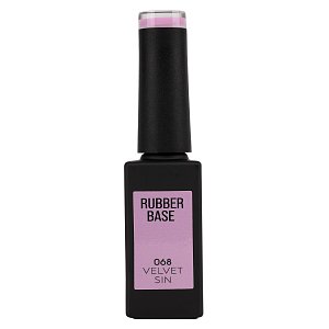 Ημιμόνιμο Βερνίκι Rubber Base Velvet Sin No 068 Ροζ Λιλά 10ml