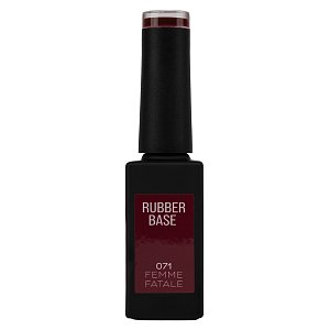 Nail Gel Polish Rubber Base Femme Fatale No 071 Burgundy Semi-Transparent 10ml