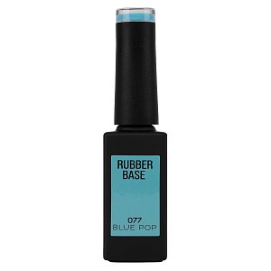Ημιμόνιμο Βερνίκι Rubber Base Blue Pop No 077 Γαλάζιο 10ml
