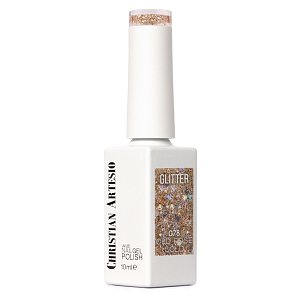 Ημιμόνιμο Βερνίκι Νυχιών No 078 Ροζ Χρυσό Glitter Παγιέτα 10ml - Christian Artesio