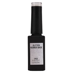 UV/Led Gel Nagellack Rubber Base Frost Spark No 082 Weiss Glitter 10ml