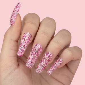 Gel Nail Polish No 083 White Fuchsia Sequin Flakes 10ml - Christian Artesio