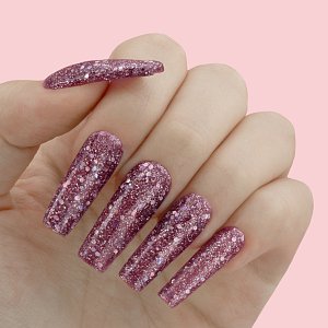 Gel Nail Polish No 087 Sheer Purple Glitter Sequin 10ml - Christian Artesio