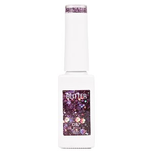 Gel Nail Polish No 087 Sheer Purple Glitter Sequin 10ml - Christian Artesio